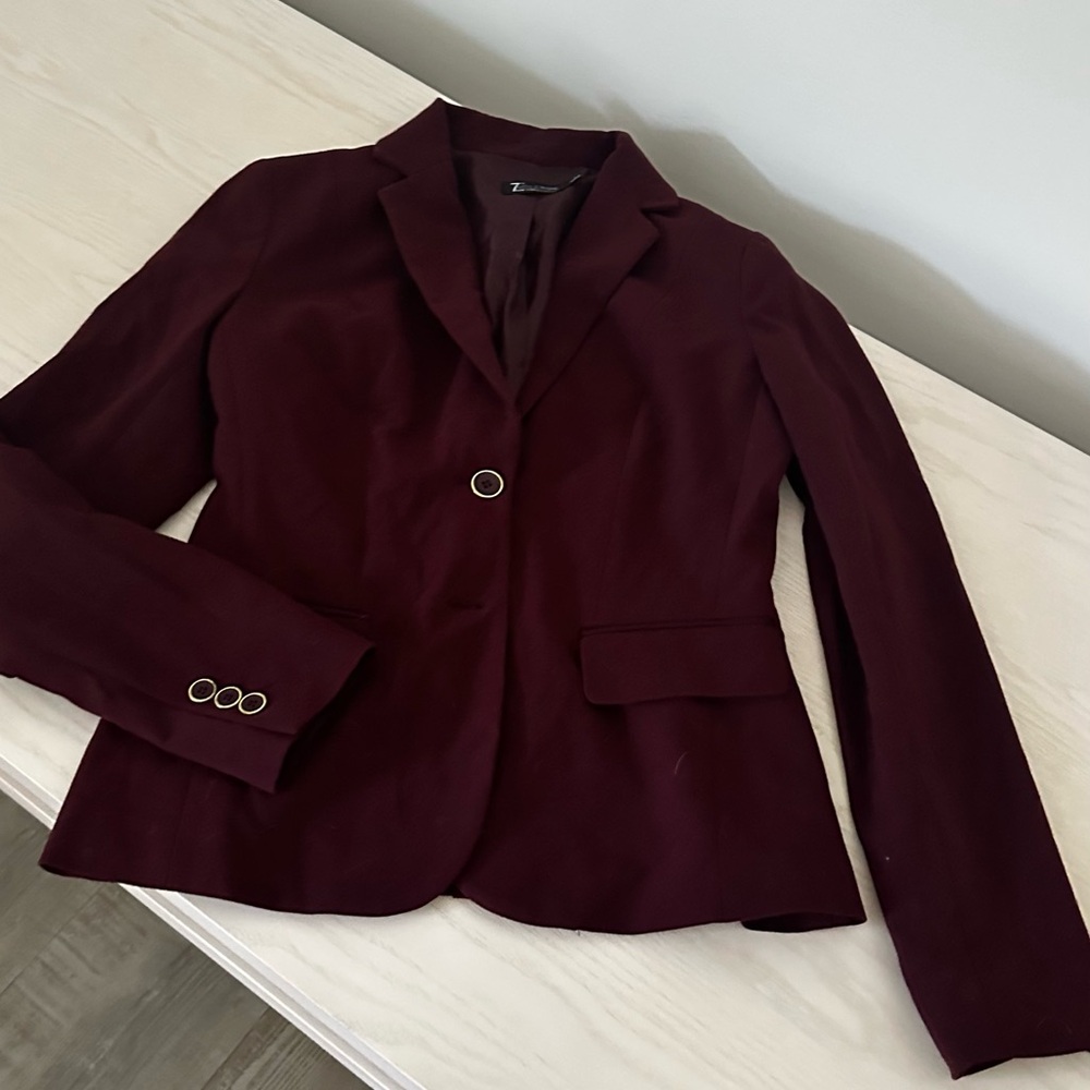 NYC Elegant Burgundy Women's Blazer jacket 4